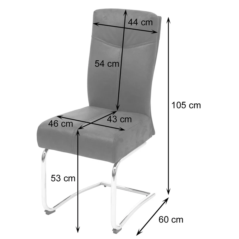 Lot de 2 chaises de salle à manger confortable et moderne en textile aspect daim marron 04_0000405
