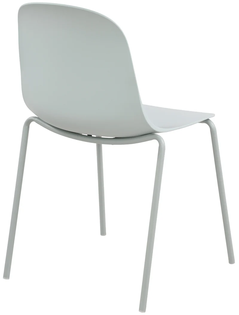 Lot de 2 chaises de jardin en plastique turquoise et cadre robuste à quatre pieds en acier 10_0007328