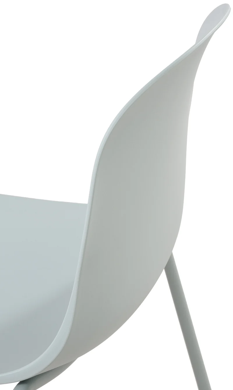 Chaise de jardin x1 en plastique turquoise et cadre robuste à quatre pieds en acier 10_0007293