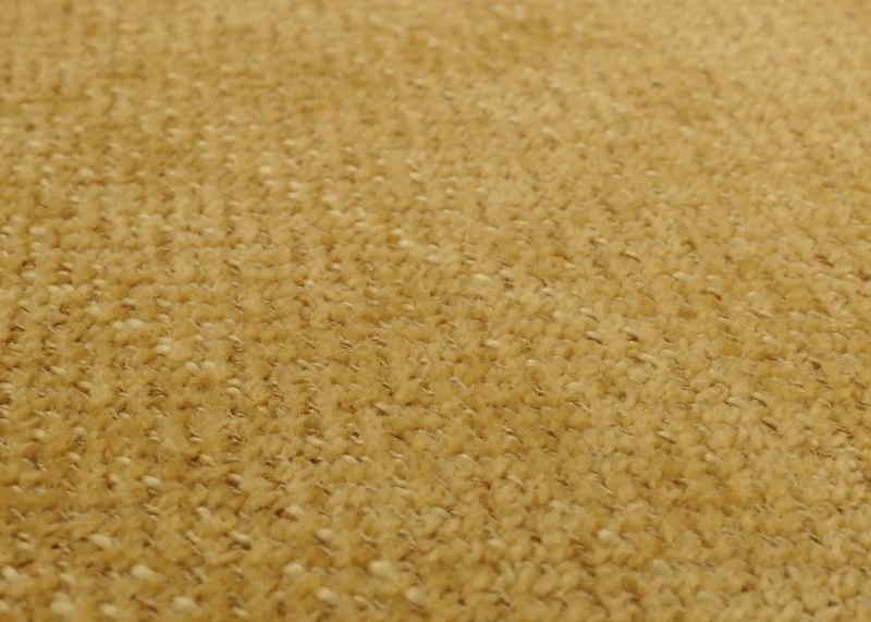 Lot de 4 chaises de salle à manger dossier haut en tissu bouclé jaune pieds clair 04_0007518
