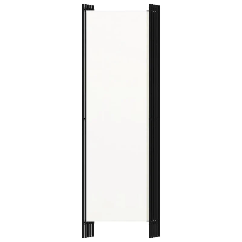 Paravent séparateur de pièce cloison 5 panneaux 250 x 180 cm en tissu blanc et fer DEC030945