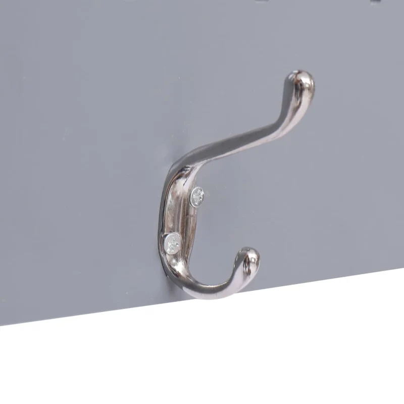 Porte-manteau mural en MDF motif FAMILY Gris avec 5 crochets 74x29,5 cm DEC024225