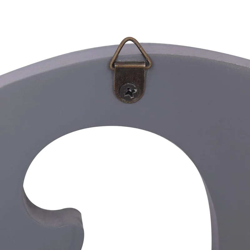 Porte-manteau mural en MDF motif FAMILY Gris avec 5 crochets 74x29,5 cm DEC024225
