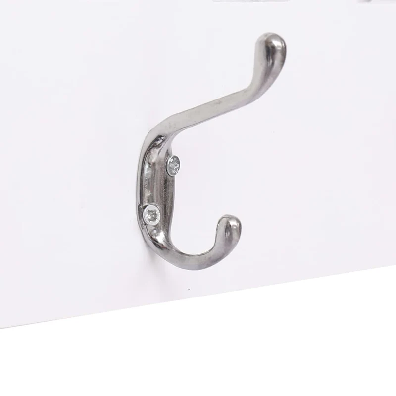 Porte-manteau mural en MDF blanc motif WELCOME avec 4 crochets 74x29,5 cm DEC024226