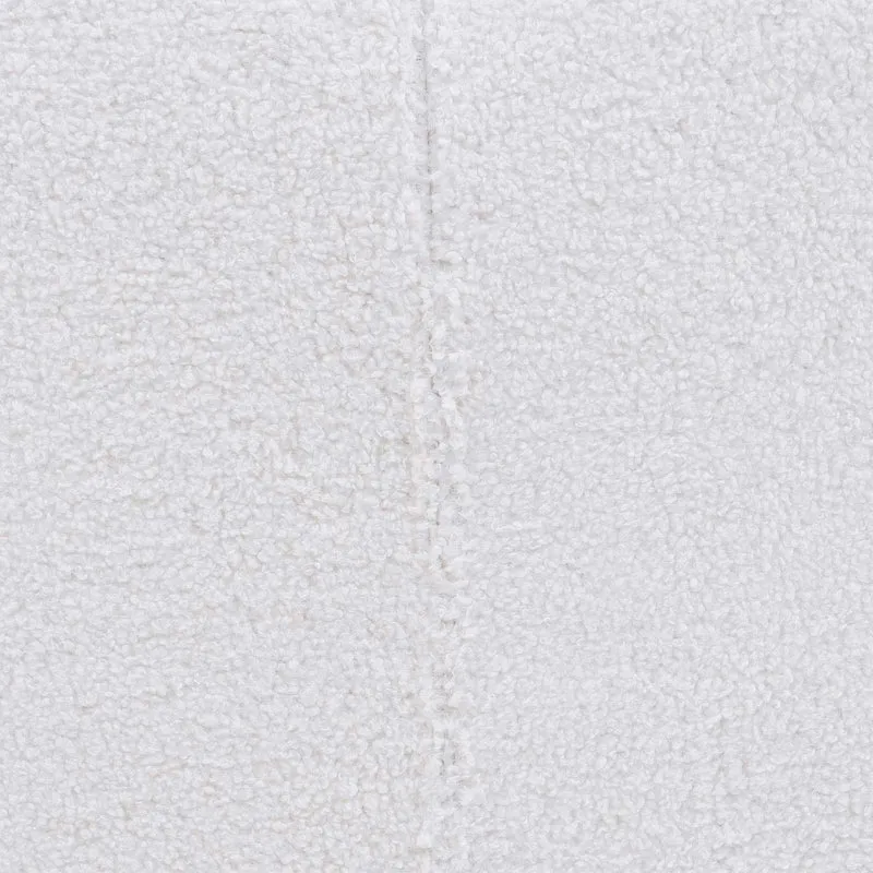 Lot de 2 chaises de salle à manger avec accoudoirs siège pivotant en tissu bouclé blanc 04_0007364
