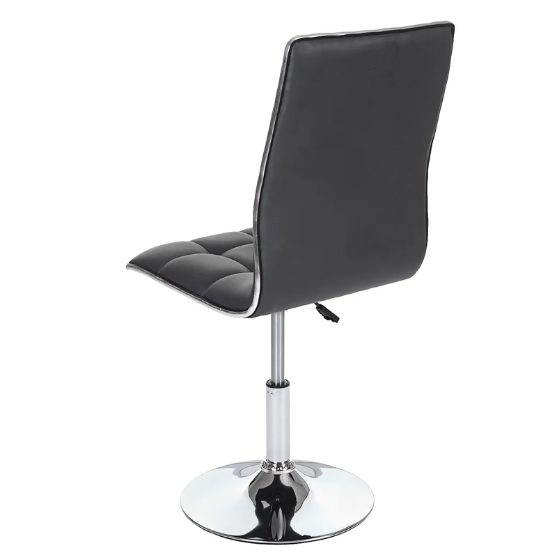 Chaise à manger cuisine design moderne et chic hauteur réglable pivotant en synthétique gris foncé 04_0002204