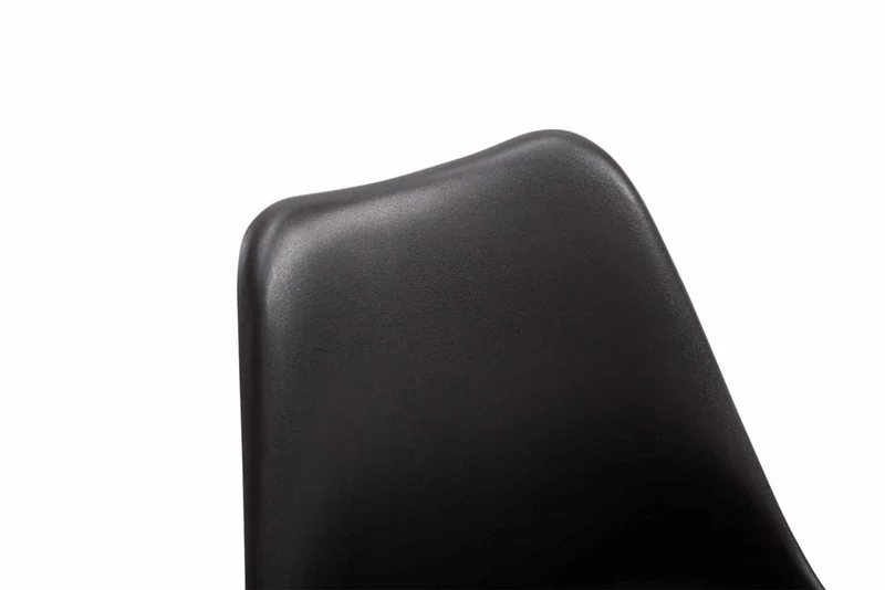 Lot de 4 chaises de salle à manger pivotant et hauteur réglable siège en plastique noir cadre en métal aspect chromé 10_0006410