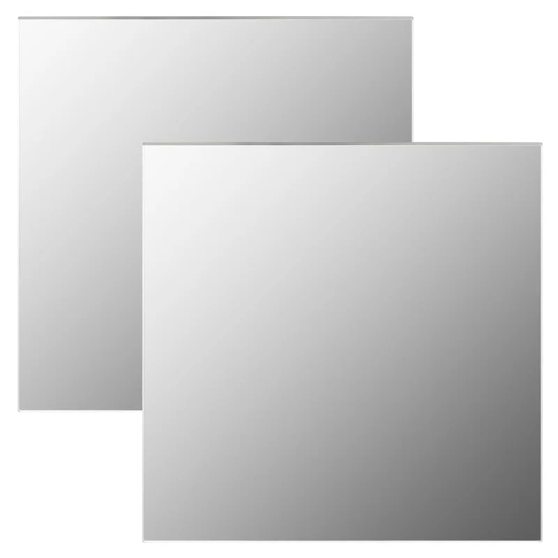 Set de 2 miroirs muraux 40x40 cm Carré Verre DEC022837