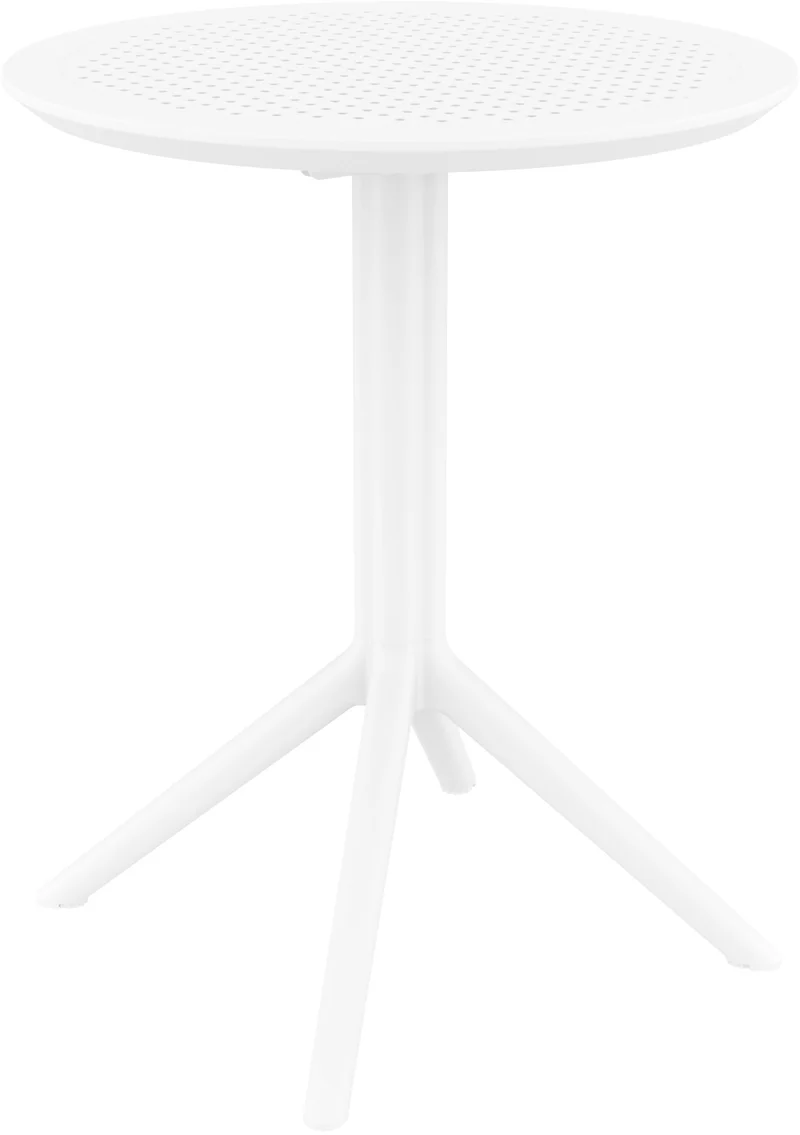 Table de jardin ronde en plastique blanc – design moderne et résistant 10_0002956