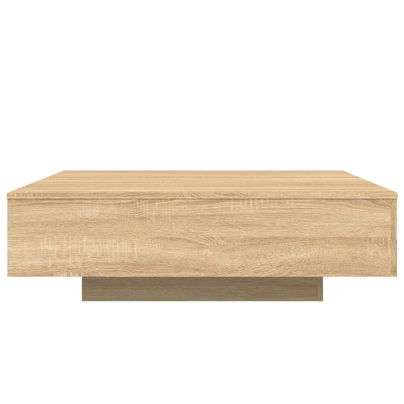 Table basse design moderne et contemporaine 100 x 100 x 31 cm bois d'ingénierie couleur chêne DEC038835
