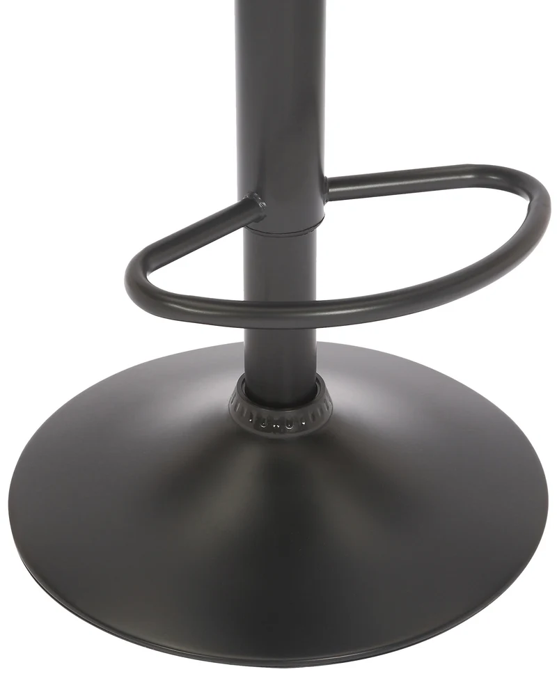 Lot de 2 tabourets de bar pivotant hauteur réglable assise surpiqué en velours noir et métal noir 10_0006316