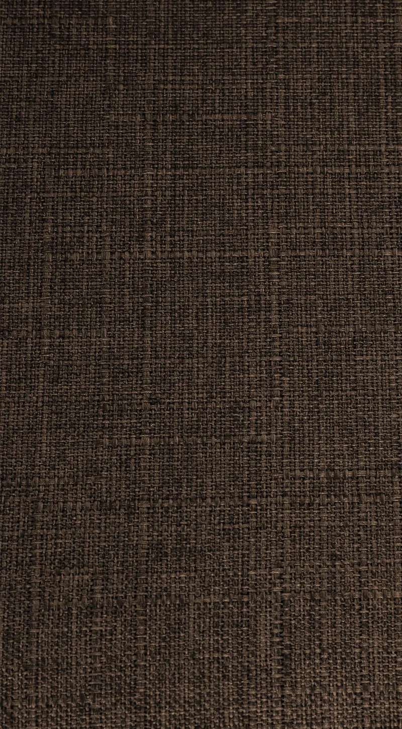 Tabouret de bar x1 design minimaliste assise en tissu marron piètement en U métal noir repose-pieds 10_0006214