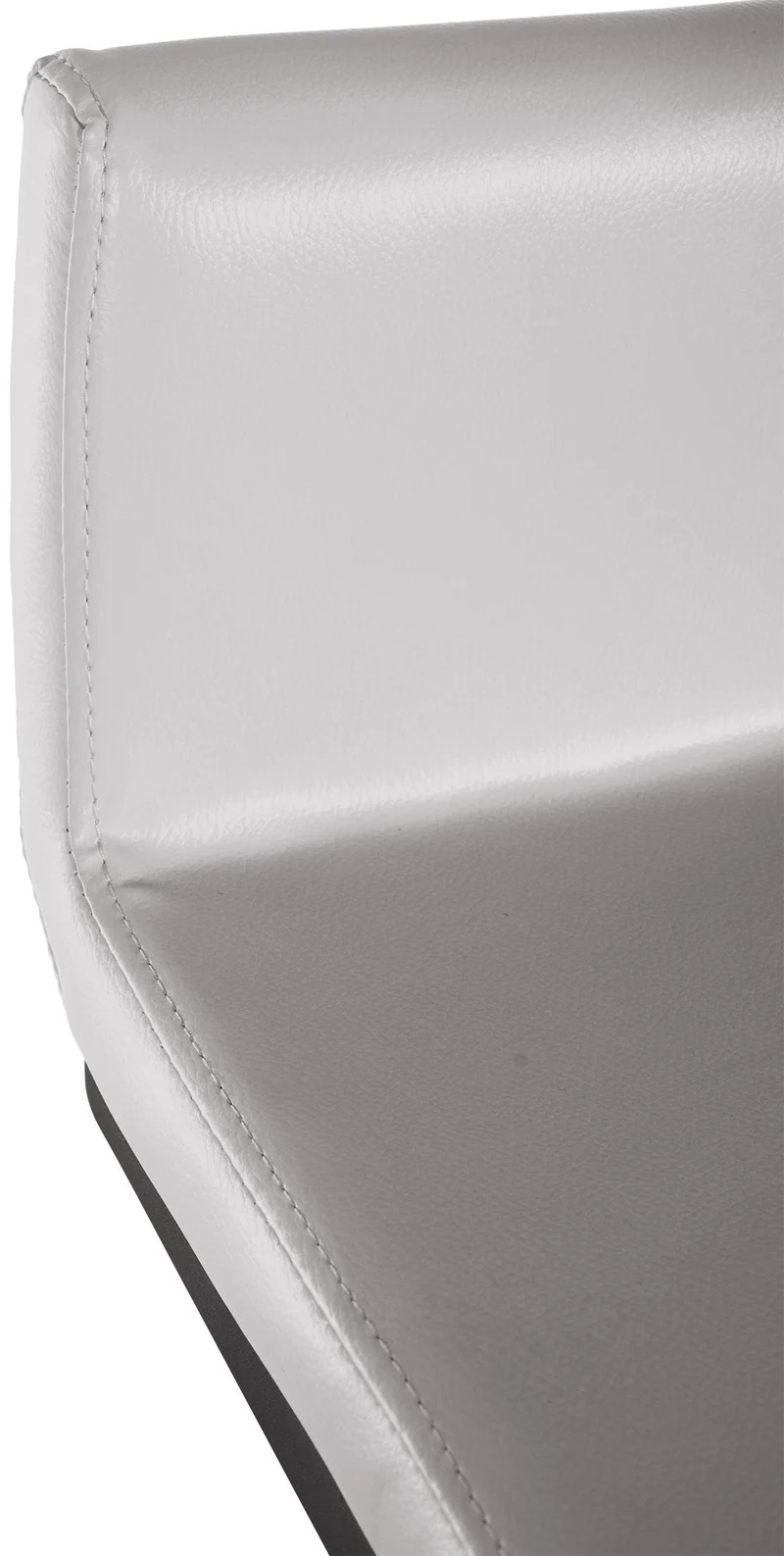 Tabouret de bar x1 design minimaliste assise en PVC blanc piètement en U métal noir repose-pieds 10_0006093