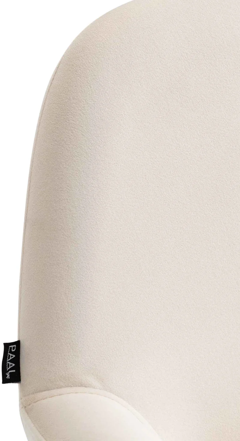 Lot de 2 tabourets de bar repose-pieds intégré revêtement velours crème structure en métal doré TDB10737