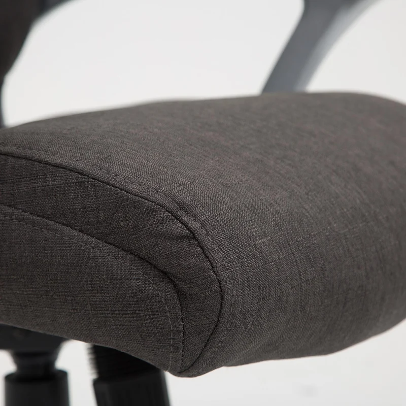 Fauteuil de bureau dossier inclinable hauteur réglable en tissu gris foncé cadre métal 10_0006989