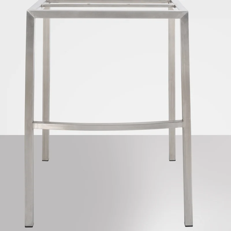 Tabouret de bar x1 assise enveloppante capitonnée en velours marron avec structure à 4 pieds en acier inoxydable 10_0006460