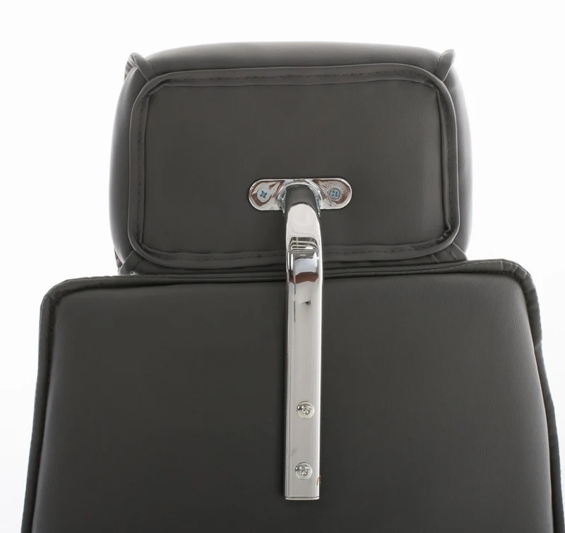 Fauteuil de bureau hauteur réglable pivotant mécanisme de bascule PVC gris et métal chromé 10_0006998