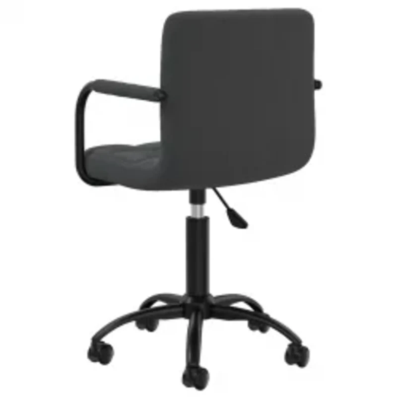 Lot de 6 chaises de salle à manger sur roulettes siège pivotant hauteur réglable en velours noir DEC025447