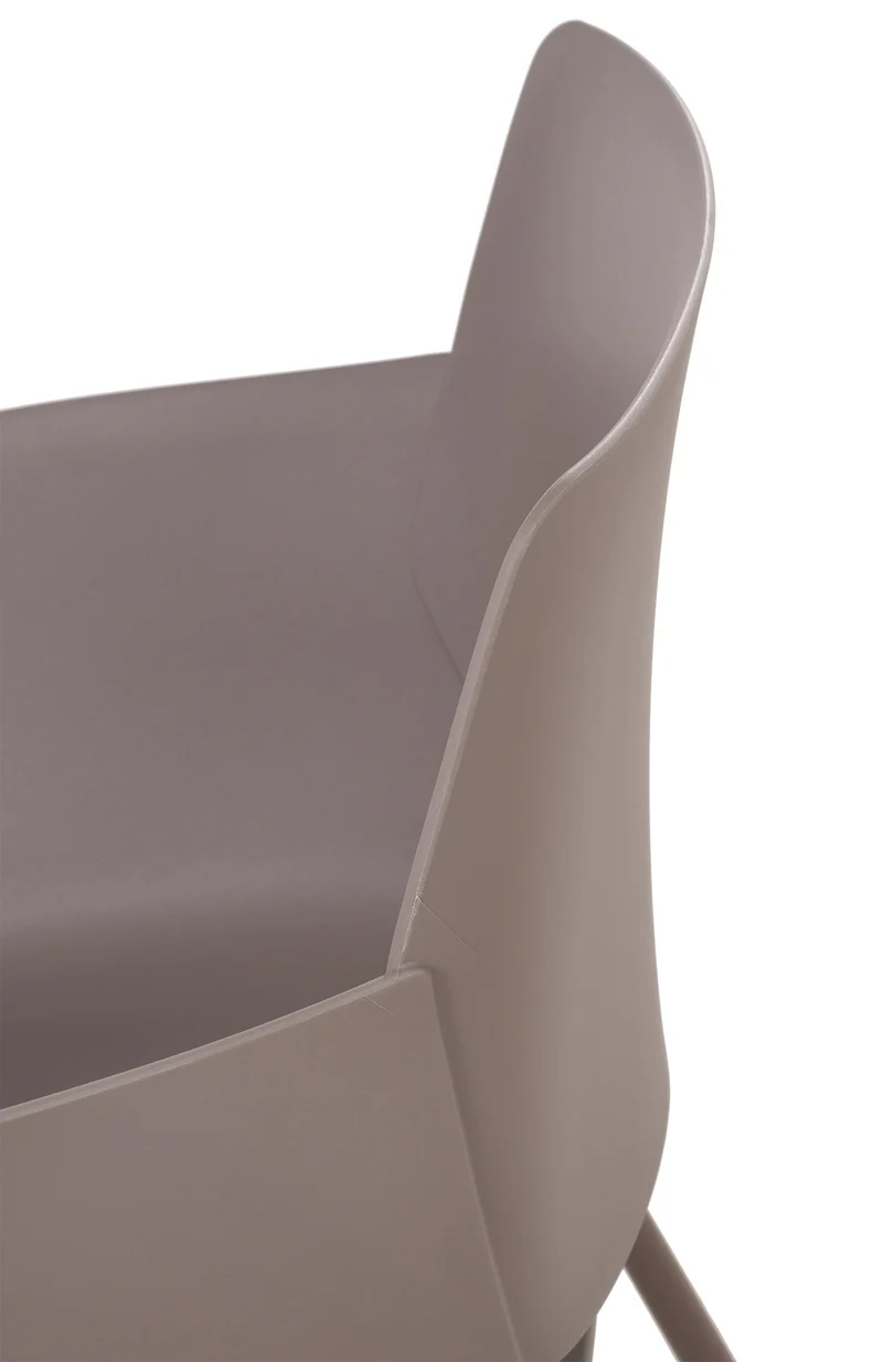 Chaise pour intérieur ou extérieur plastique couleur taupe structure acier thermolaqué 10_0007127