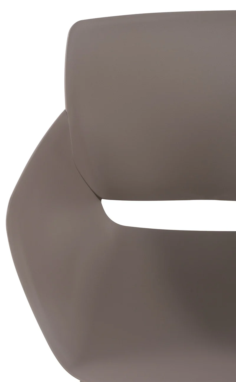 Chaise pour intérieur ou extérieur plastique couleur taupe structure acier thermolaqué 10_0007127