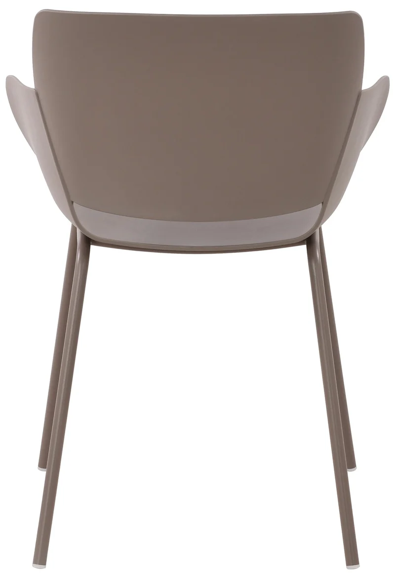Chaise pour intérieur ou extérieur plastique couleur taupe structure acier thermolaqué 10_0007127