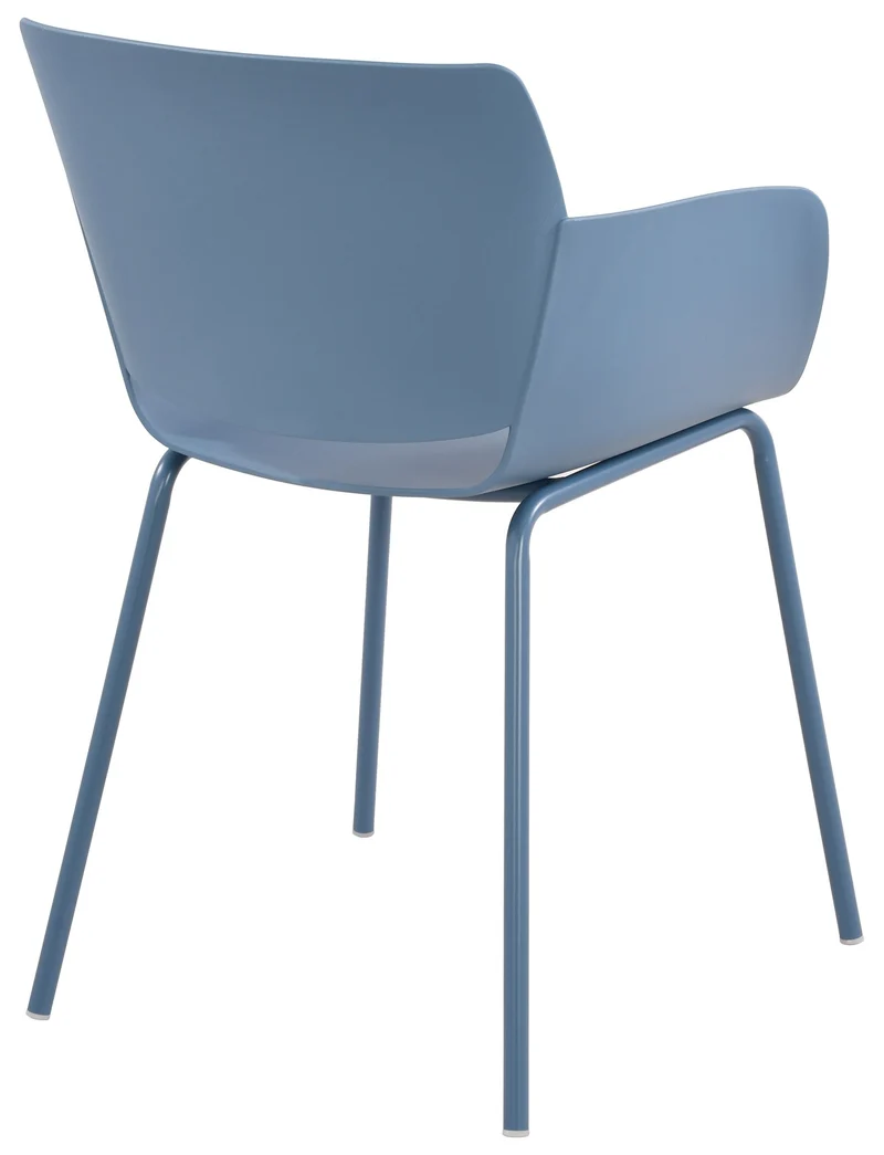 Chaise pour intérieur ou extérieur plastique couleur bleu structure acier thermolaqué 10_0007123