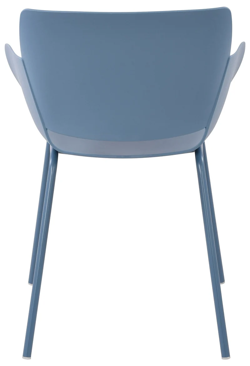 Chaise pour intérieur ou extérieur plastique couleur bleu structure acier thermolaqué 10_0007123