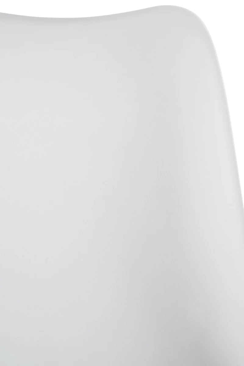 Tabouret de travail sur roulettes hauteur réglable en plastique blanc et métal 10_0006943
