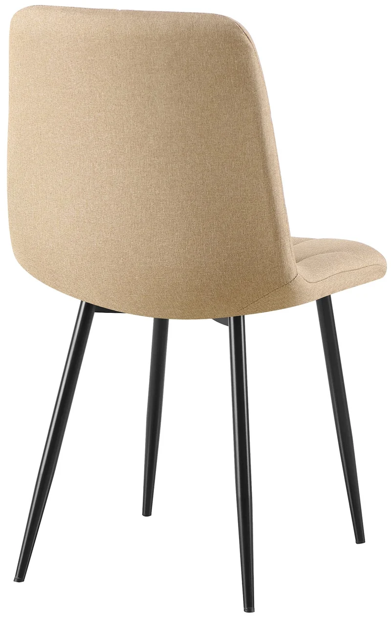 Chaise de salle à manger x1 confort et élégance intemporelle en velours taupe et métal 10_0007153