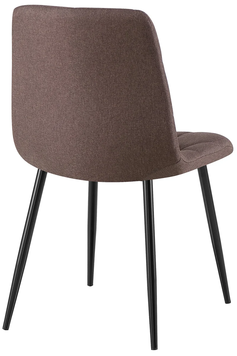 Chaise de salle à manger x1 confort et élégance intemporelle en velours marron et métal 10_0007152