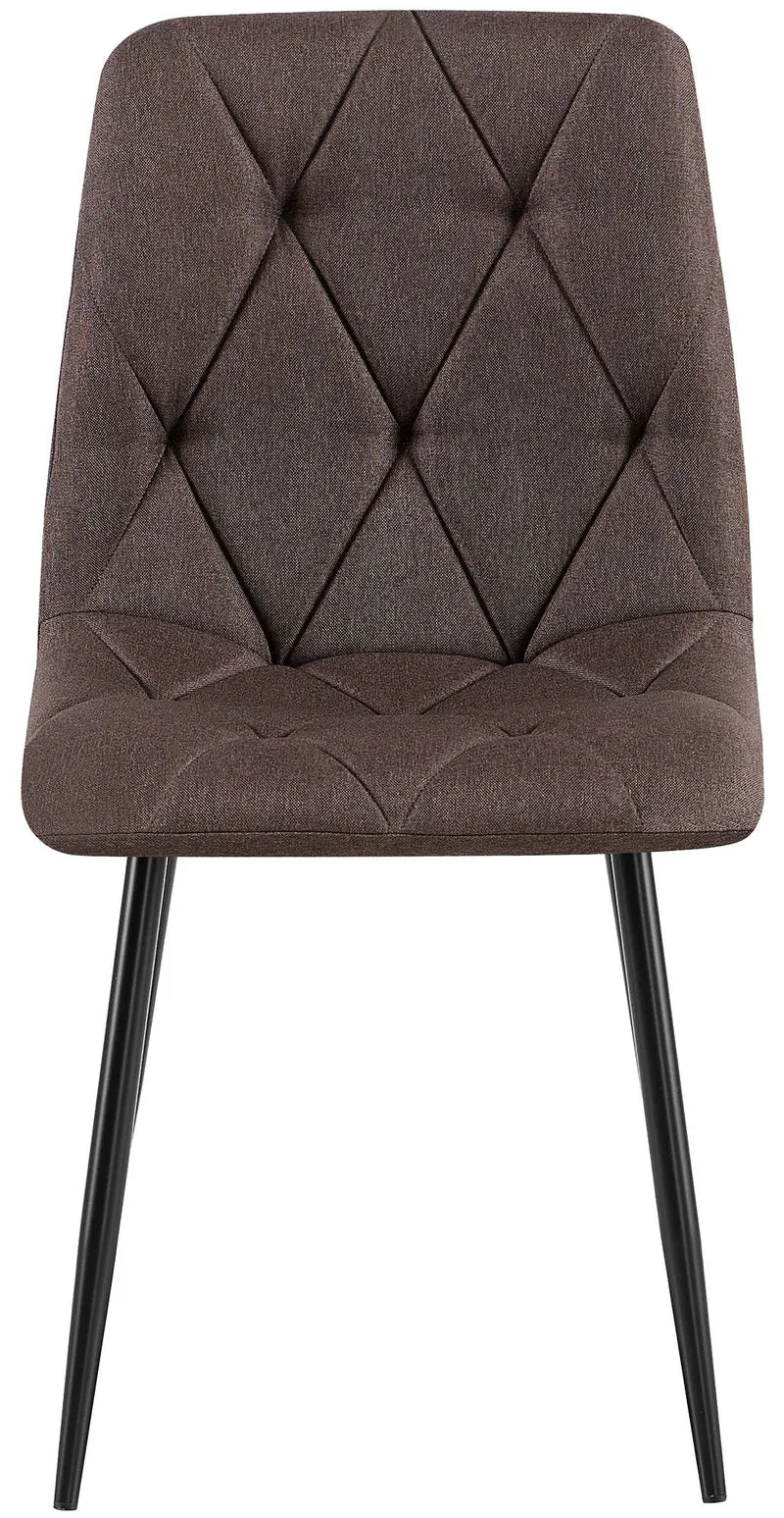 Chaise de salle à manger x1 confort et élégance intemporelle en velours marron et métal 10_0007152