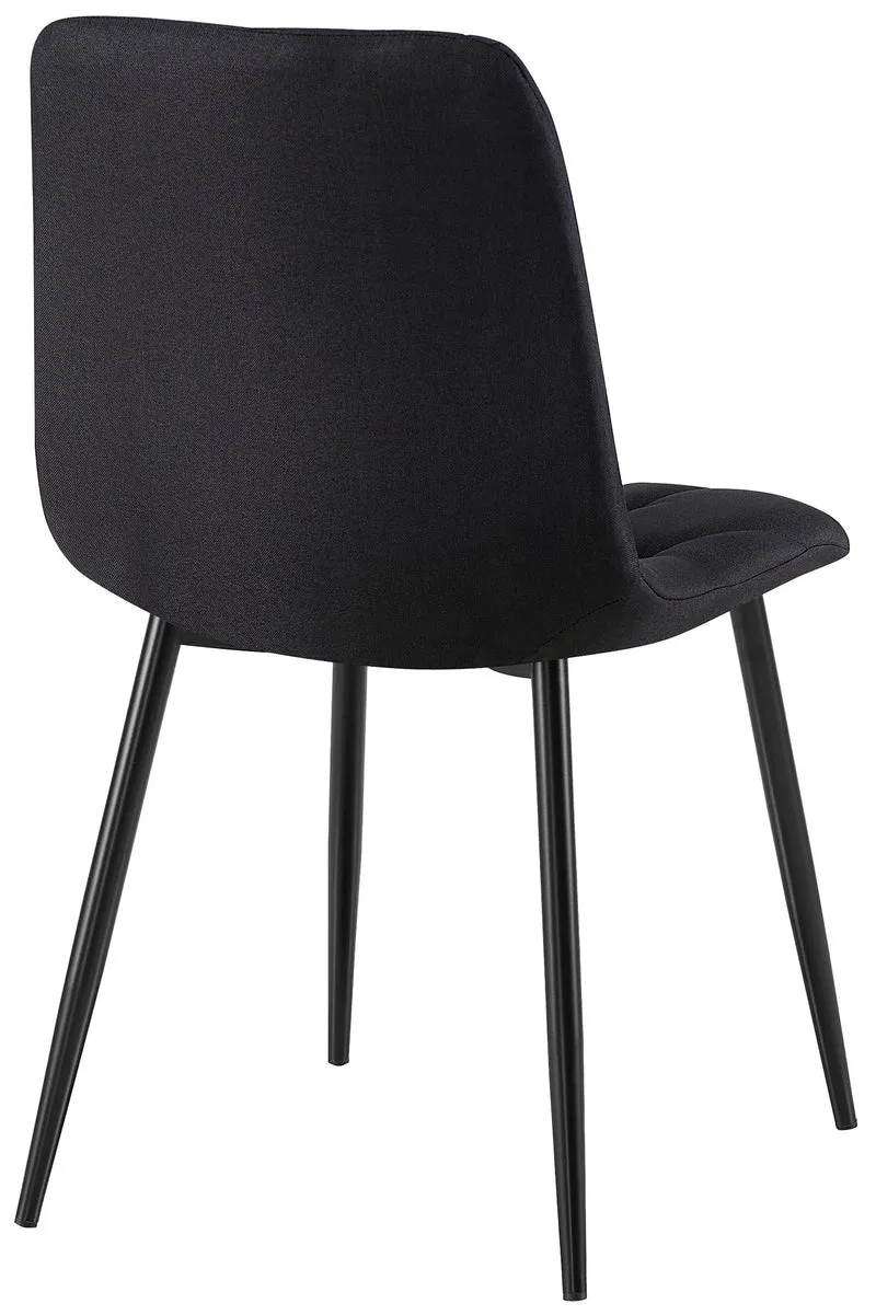Chaise de salle à manger x1 confort et élégance intemporelle en velours noir et métal 10_0007151