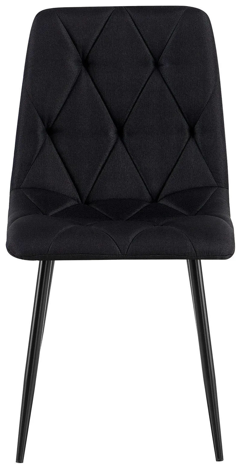 Chaise de salle à manger x1 confort et élégance intemporelle en velours noir et métal 10_0007151