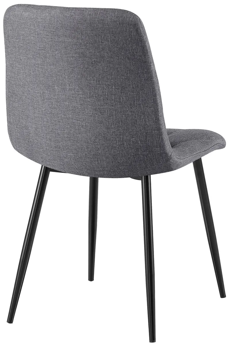 Chaise de salle à manger x1 confort et élégance intemporelle en velours gris foncé et métal 10_0007150