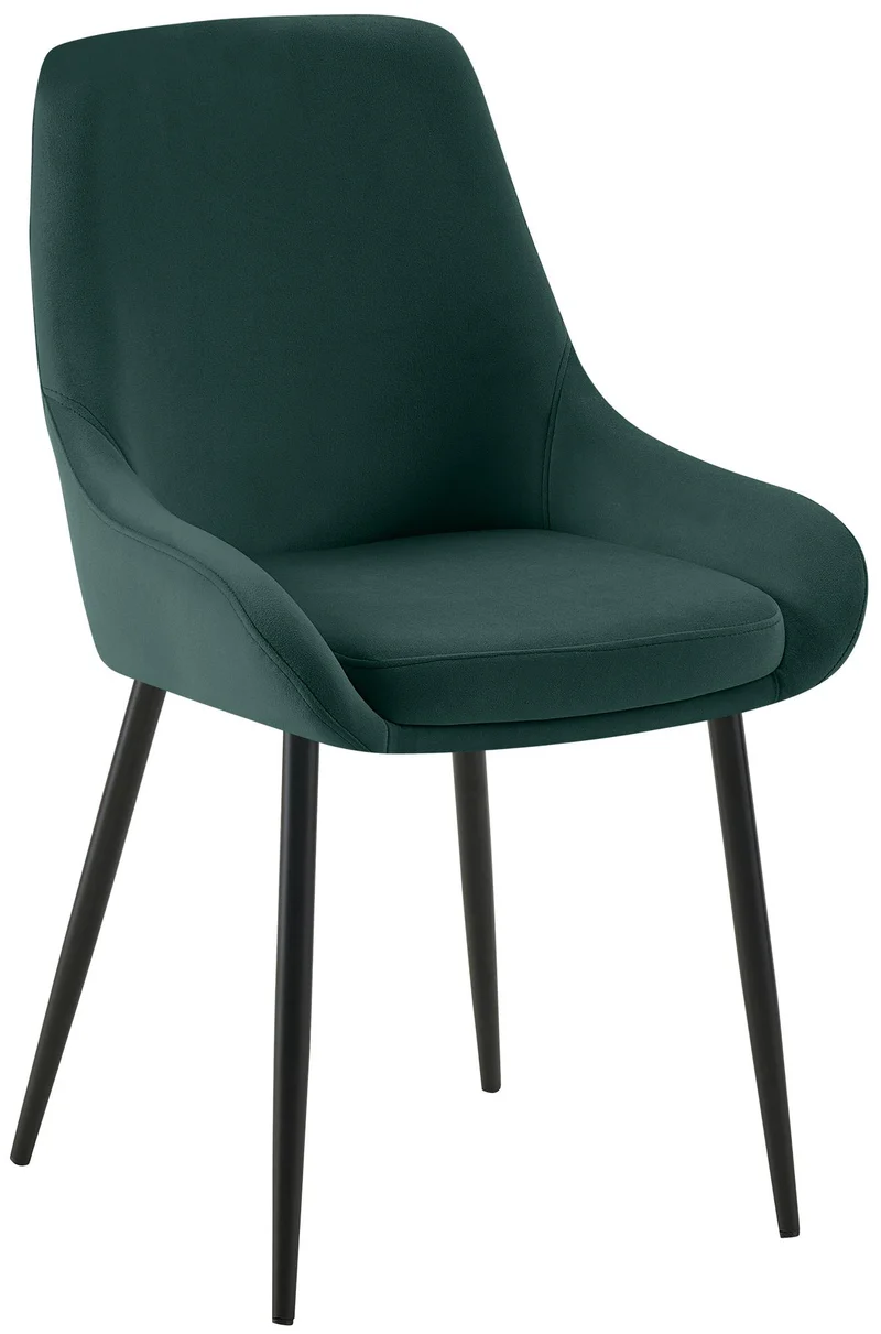 Chaise de salle à manger élégance confort design moderne en velours vert structure métallique 10_0007148