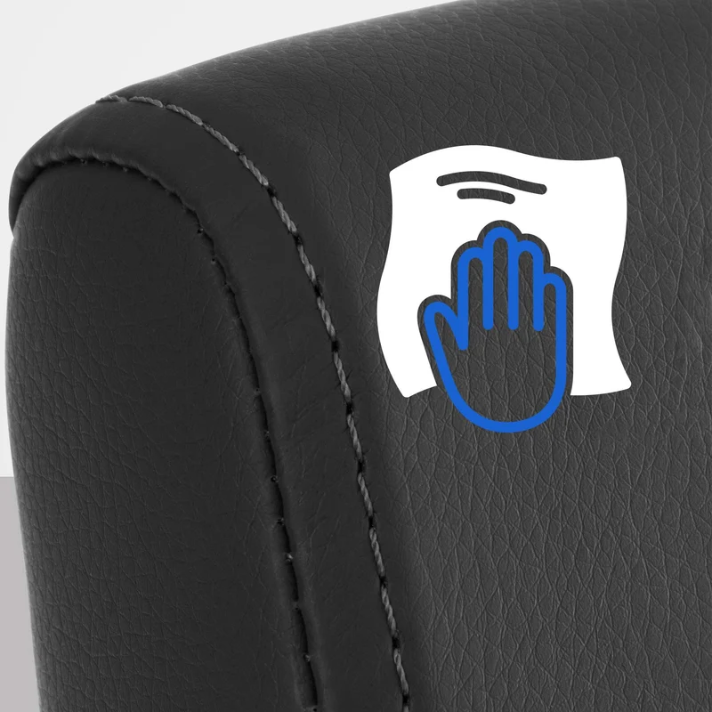 Chaise de salle à manger x1 assise et dossier rembourrés en similicuir noir et acier inoxydable 10_0007143