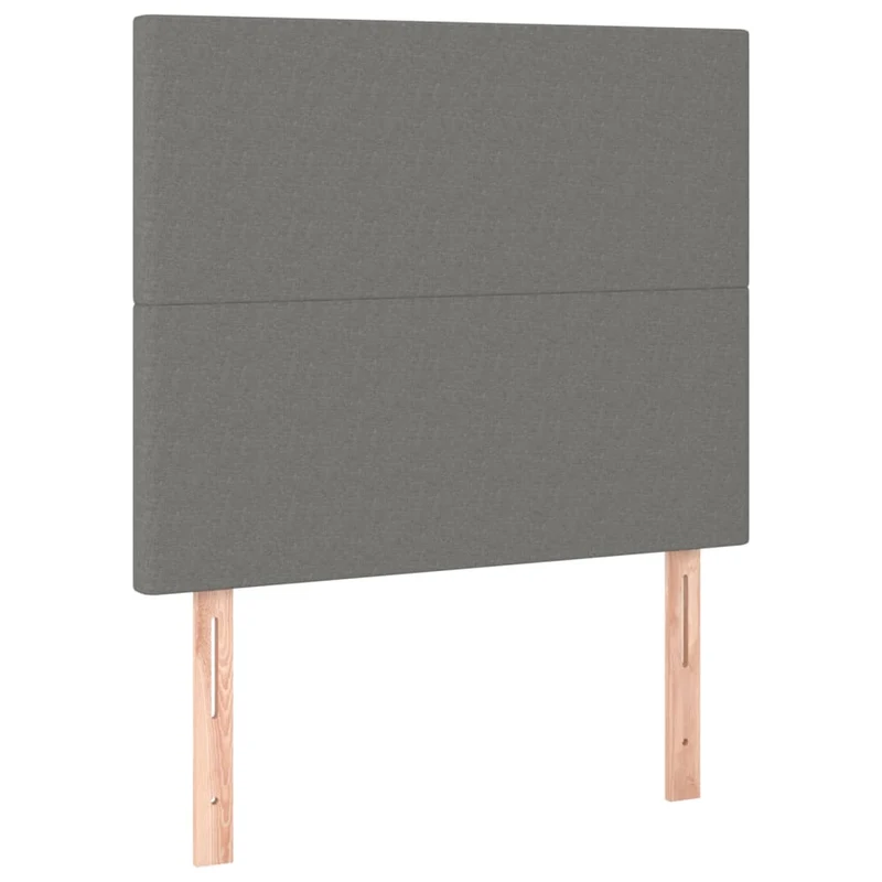 Cadre de lit LED avec sommier tête de lit matelas 120x200 cm tissu gris foncé TDL0208413