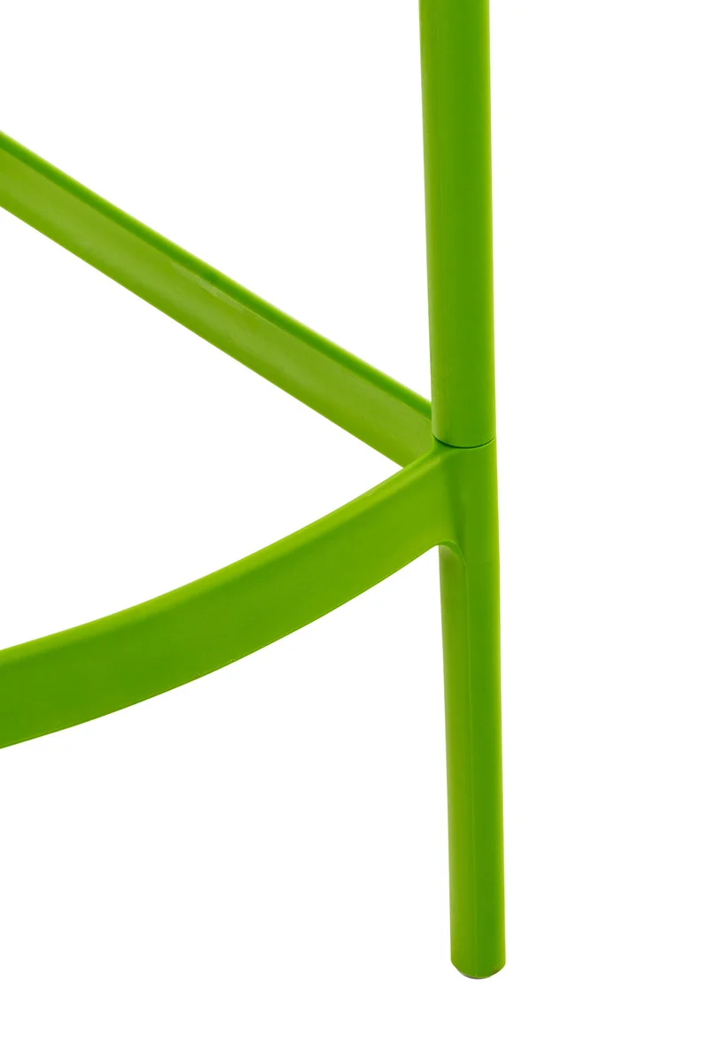 Lot de 2 tabourets de bar avec dossier en plastique vert pour extérieur hauteur assise 75 cm 10_0006314