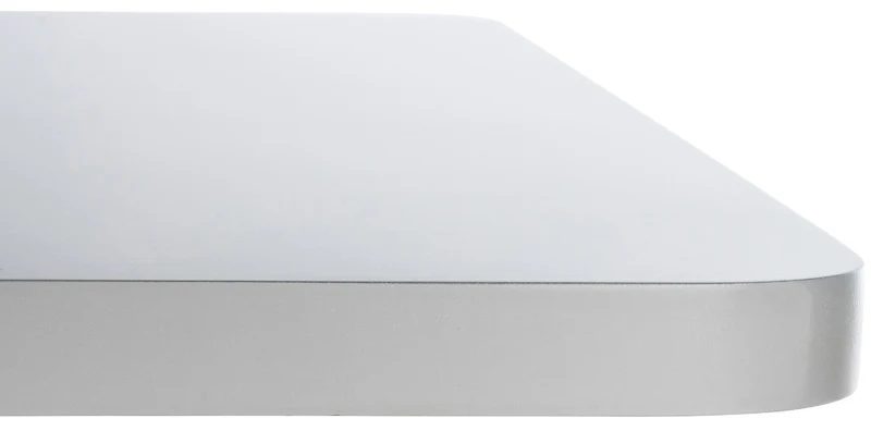 Table de bar bistrot plateau carré 60 x 60 cm en bois blanc cadre en métal blanc 10_0005589