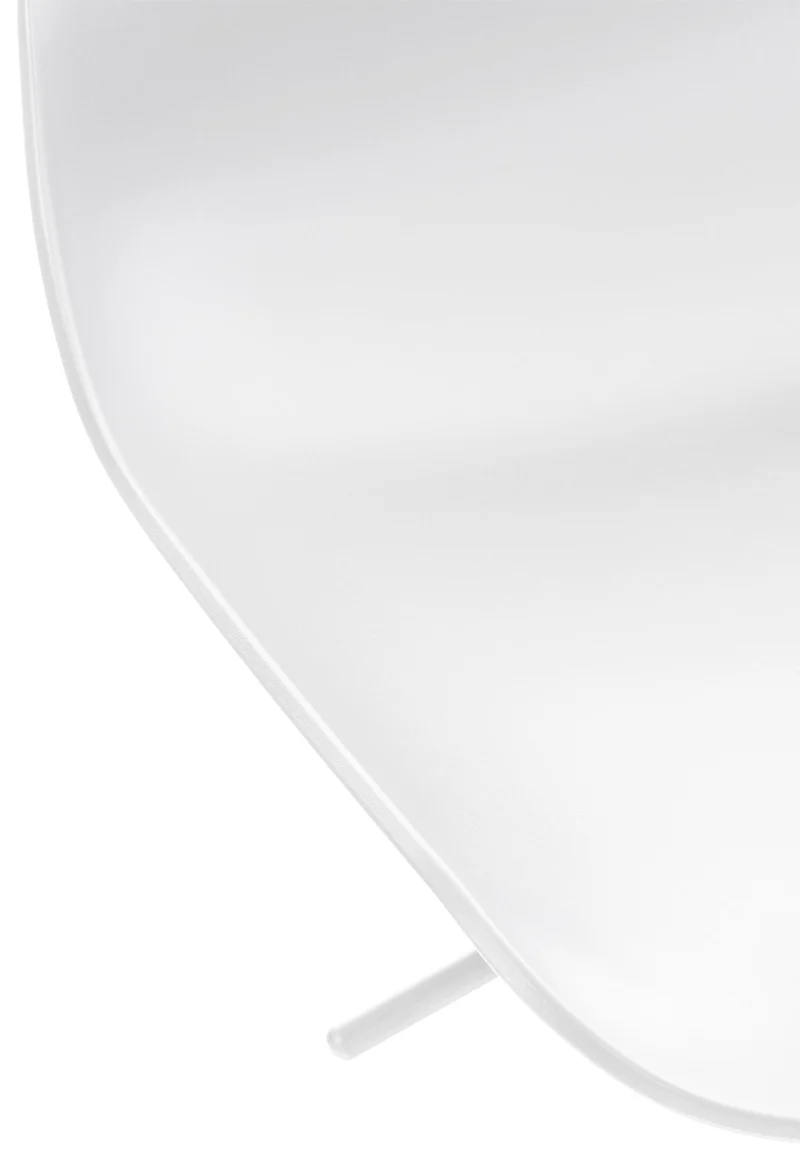 Tabouret de bar x1 avec repose-pieds cadre en métal blanc assise plastique blanc 10_0005592