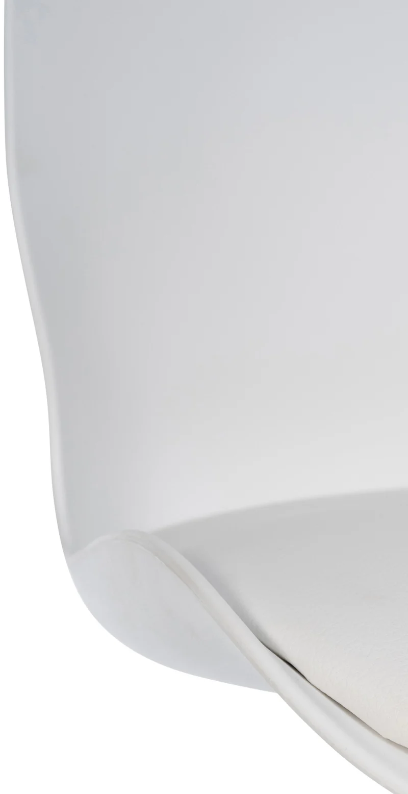 Tabouret de bar x1 avec repose-pieds hauteur réglable pivotant en PVC et plastique blanc et métal 10_0005616
