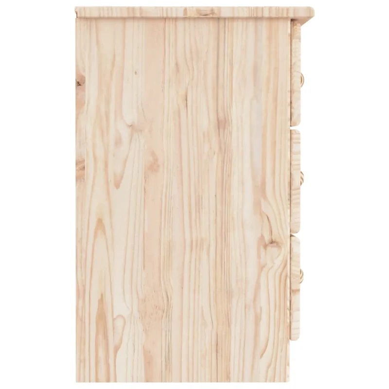 Table de chevet avec 3 tiroirs 41 x 35 x 55,5 cm bois de pin massif non traité DEC033082