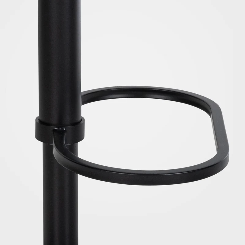 Tabouret de bar x1 réglable en velours gris assise enveloppante capitonnée et avec base carrée en métal noir 10_0006061