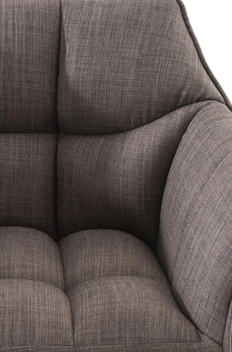 Lot de 2 tabourets de bar réglable en tissu gris assise enveloppante capitonnée et avec base carrée en acier inoxydable 10_0006704