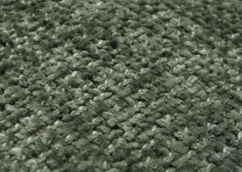 Chaise de salle à manger avec accoudoir assise rotatif en tissu chenille bleu-vert 04_0006274