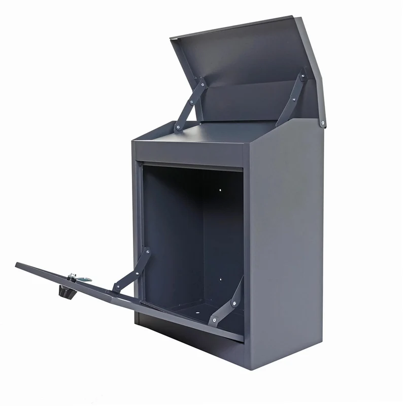 Boîte aux lettres verrouillable thermolaquée 52x44x25 cm anthracite-noir 04_0005901