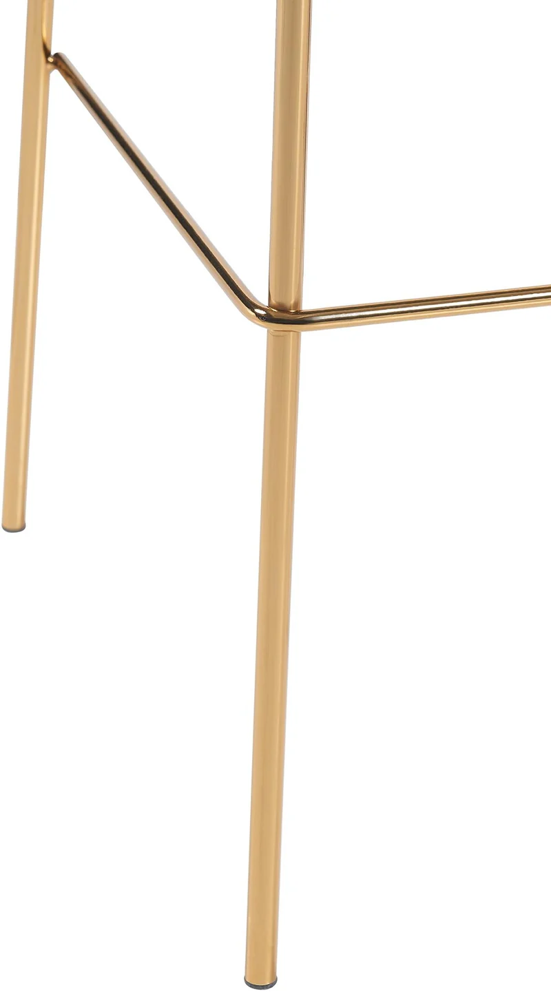 Tabouret de bar x1 en velours vert cadre métallique doré à quatre pieds style chic et moderne 10_0005949