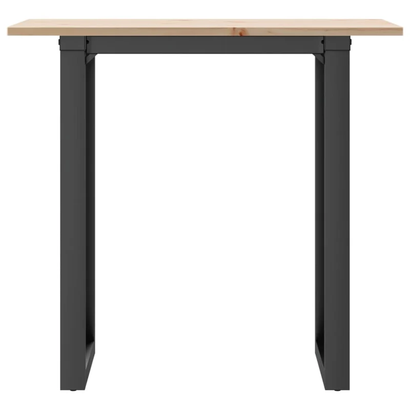 Table de salle à manger cuisine design industriel 80 x 50 x 75 cm bois de pin massif et acier DEC036794