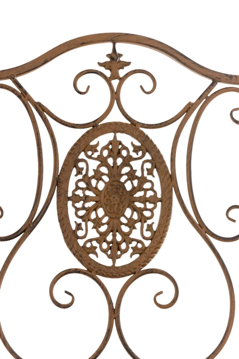 Lot de 2 chaises de jardin balcon terrasse design rustique pliable en métal marron vieilli 10_0002872