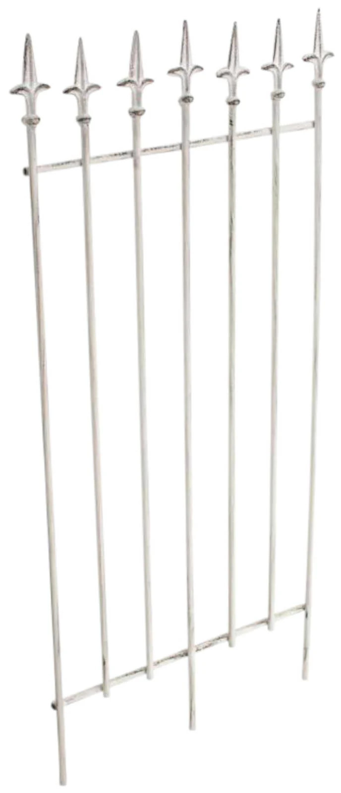 Lot de 2 treillis support pour plantes grimpantes décoration de jardin en métal blanc vieilli 10_0003830